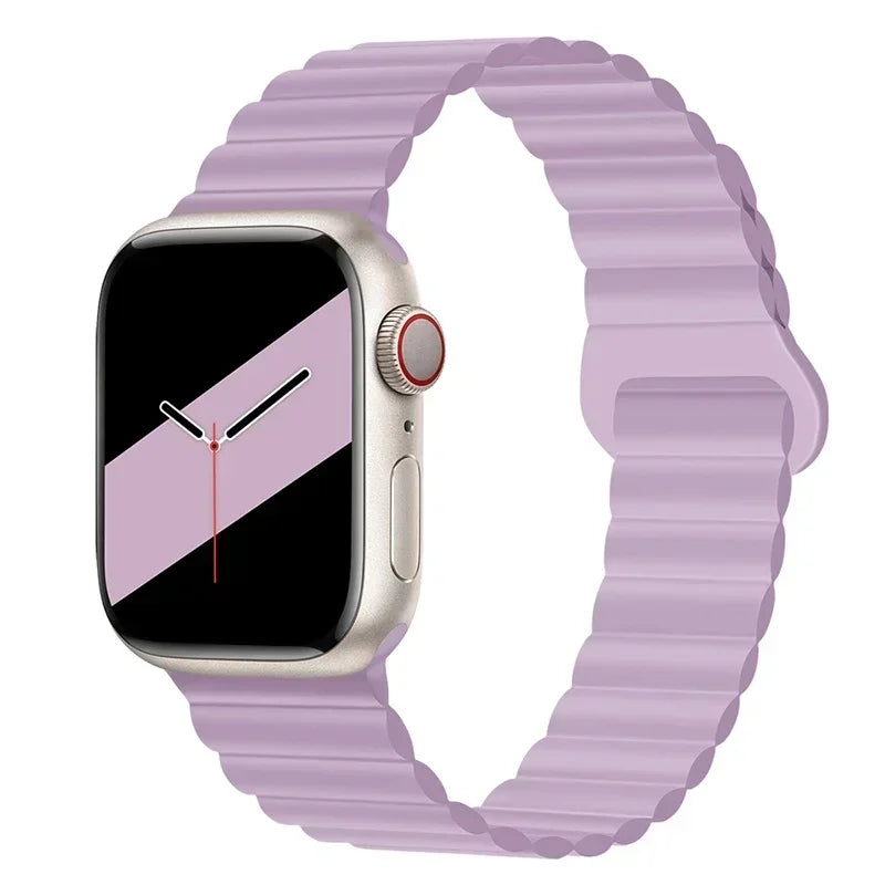 Magnetic Silicone Apple Watch Band – Sport Strap for iWatch All Series