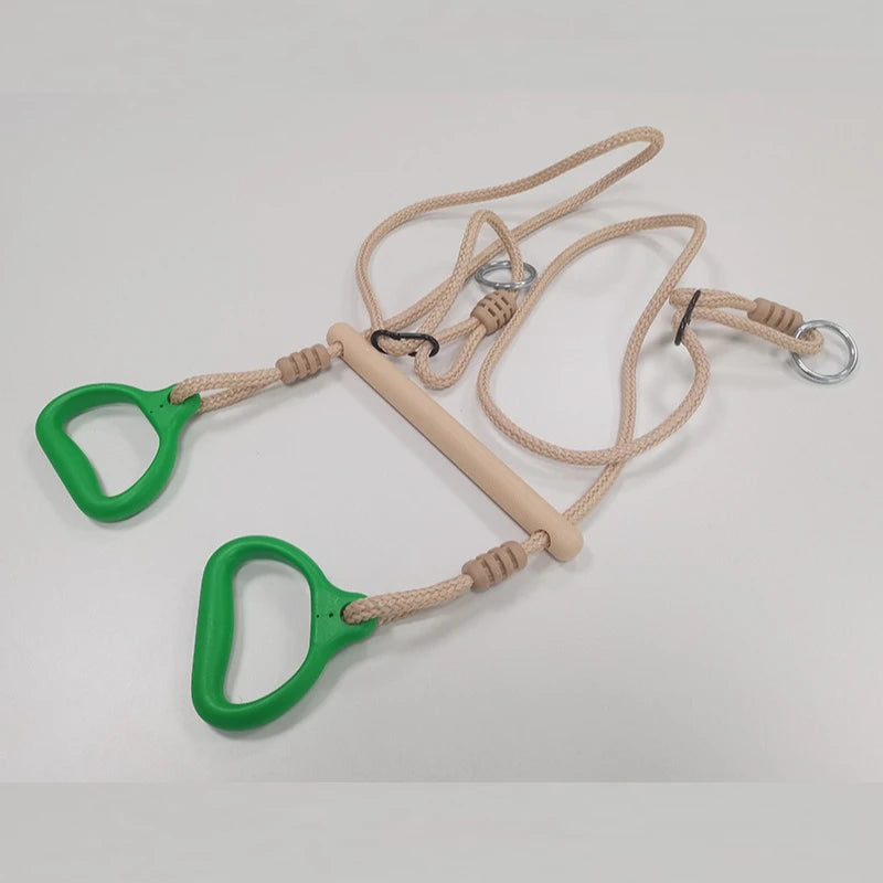 Stable Adjustable Trapeze Swing Rings Bar Home Core Training Kids Backyard Playground Professional Outdoor Indoor Fitness Gear