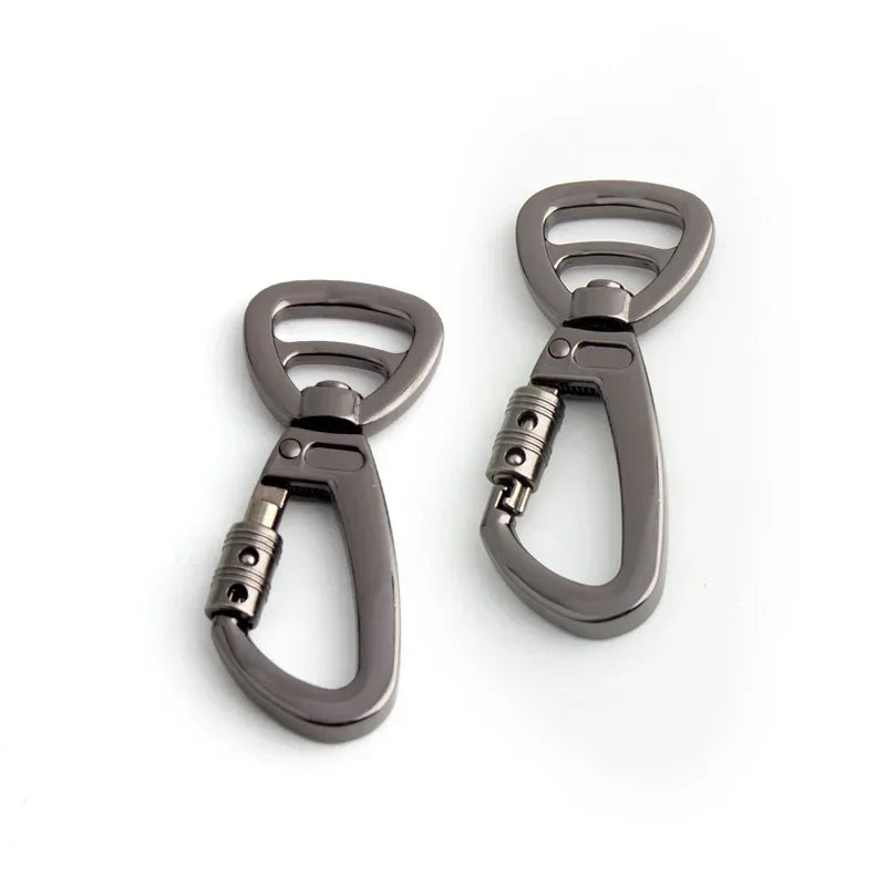 Heavy Duty Auto-Locking Carabiner Dog Leash Clip – Swivel Rotating Pet Hook