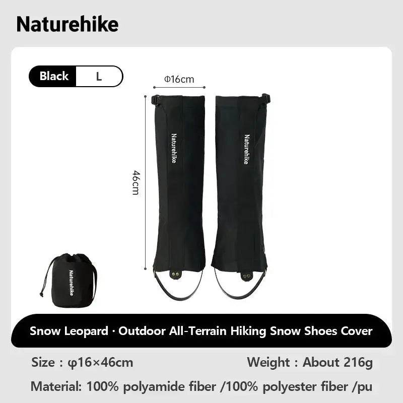 Naturehike Shoe Gaiters Climbing Leg Warmers Legging Gaiters Cover Waterproof Snow Boot Gaiters Snow Gaiters for Hiking Hunting