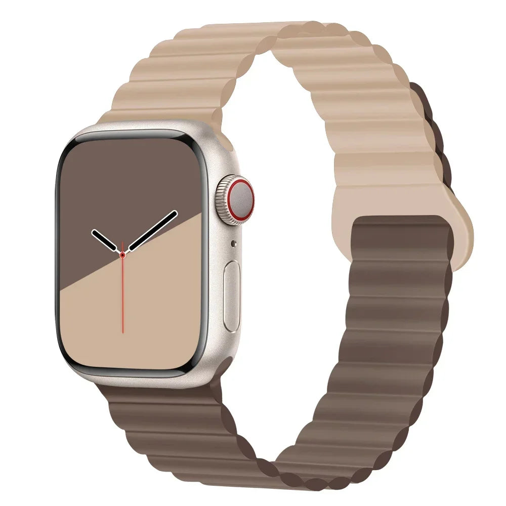 Magnetic Silicone Apple Watch Band – Sport Strap for iWatch All Series