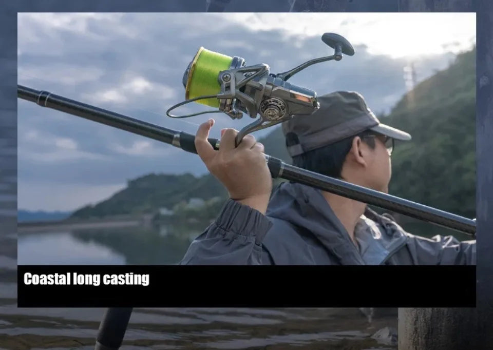 200g Lure 4.5/5.4m Sea Fishing Rod 36T Carbon Fiber Distance Throwing Ocean Boat Fishing Spinning Rod Super Hard Telescopic Rod