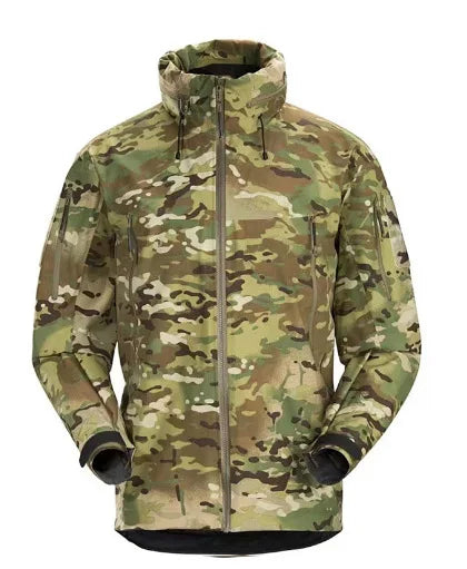 Waterproof Hardshell Tactical Jacket US Military Spring Autumn Thin Windproof Hooded Coat Men Outdoor Climbing Hiking Clothing