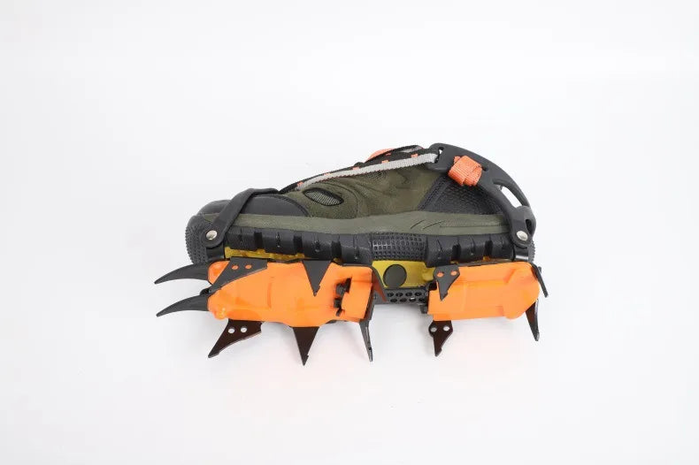 12-Tooth Stainless Steel Ice Snow Crampons – Anti-Slip Climbing Shoe Grips