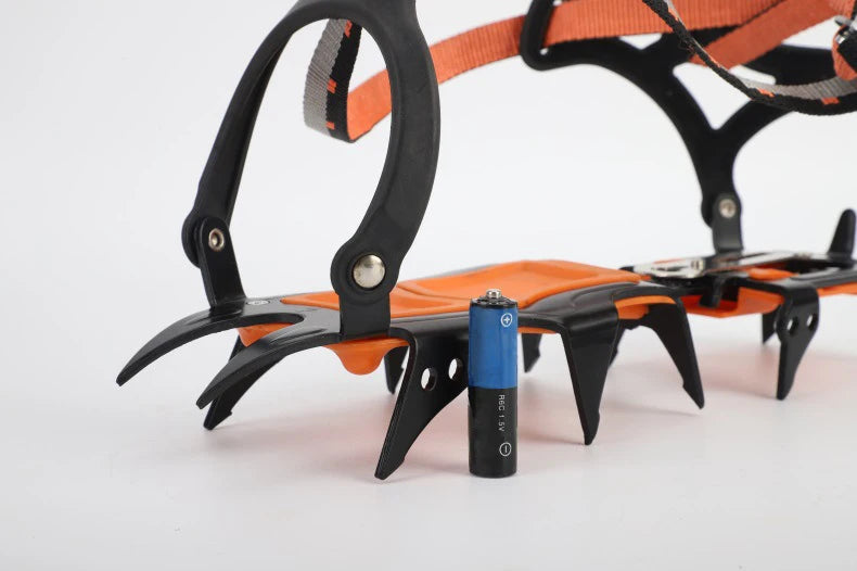 12-Tooth Stainless Steel Ice Snow Crampons – Anti-Slip Climbing Shoe Grips