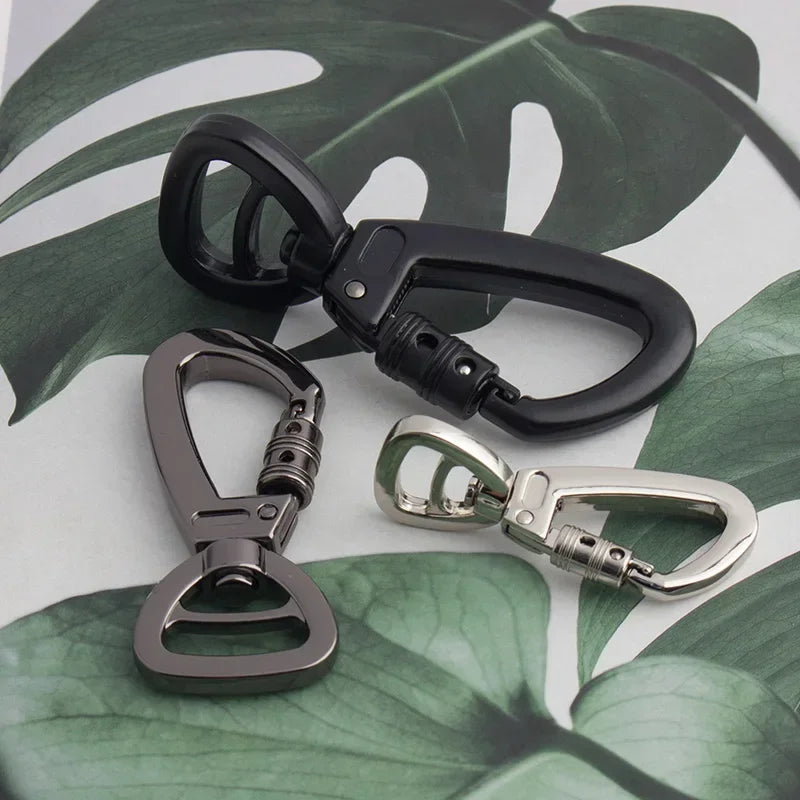 Heavy Duty Auto-Locking Carabiner Dog Leash Clip – Swivel Rotating Pet Hook