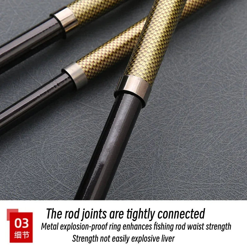 For Carp Fishing Rod Feeder Hard FRP Carbon Fiber Portable Durable Ultra Light Telescopic Travel Pole 1.8/2.1/3.0/3.6M