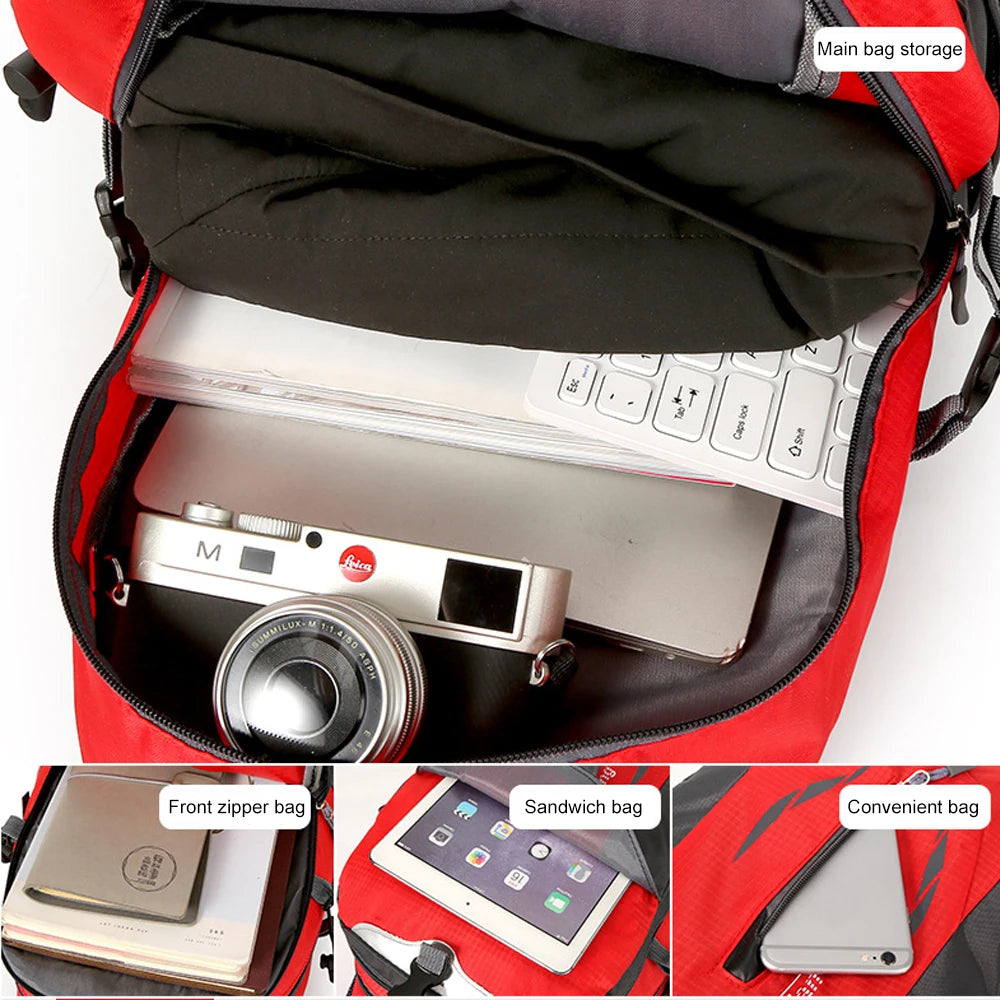 40L Waterproof Hiking Backpack – Lightweight Anti-Tear Camping Daypack with Laptop Compartment