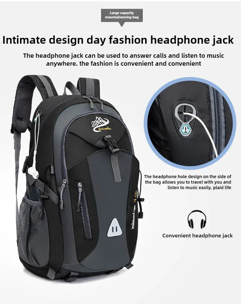 Large Capacity Outdoor Travel Backpack – Waterproof Camping Hiking Mountaineering Bag