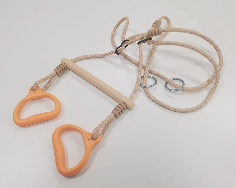 Stable Adjustable Trapeze Swing Rings Bar Home Core Training Kids Backyard Playground Professional Outdoor Indoor Fitness Gear