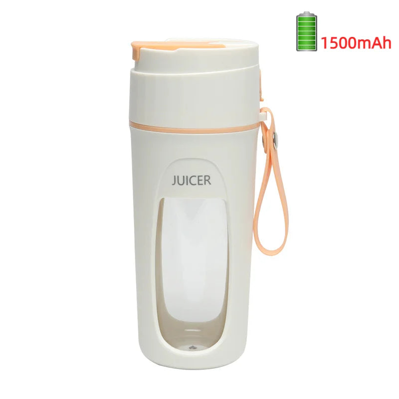 Portable Mini Electric Juicer Blender – 8-Blade 3000mAh USB Rechargeable Smoothie Maker