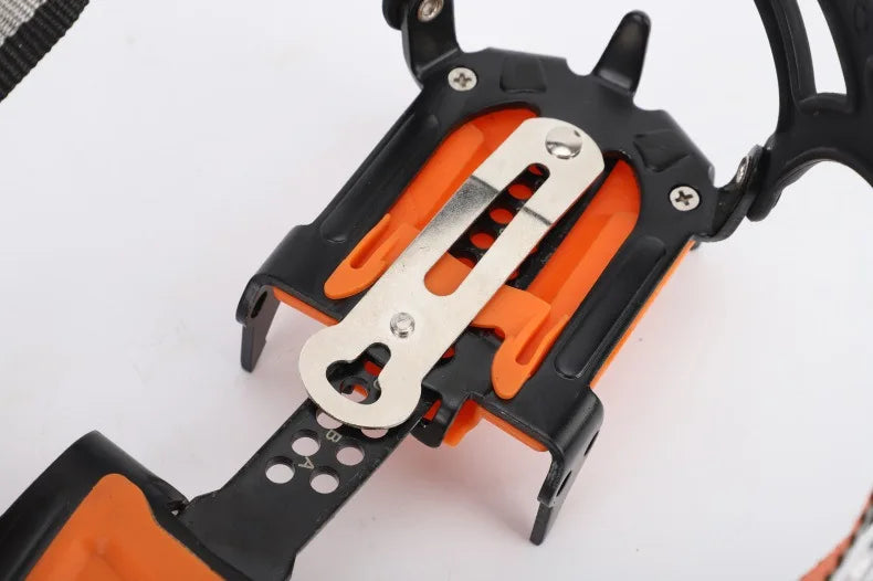 12-Tooth Stainless Steel Ice Snow Crampons – Anti-Slip Climbing Shoe Grips