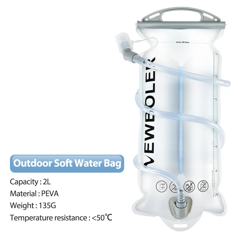 NEWBOLER  2L Water Bladder Hydration Pack Reservoir BPA Free PEVA Water Storage Bag for Camping Cycling Running Hiking