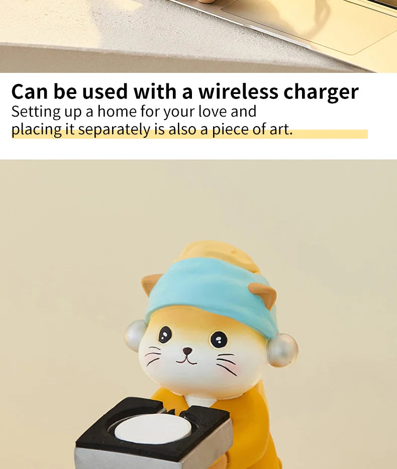 Cute Cartoon Piggy Apple Watch Stand – Desktop Nightstand Watch Holder