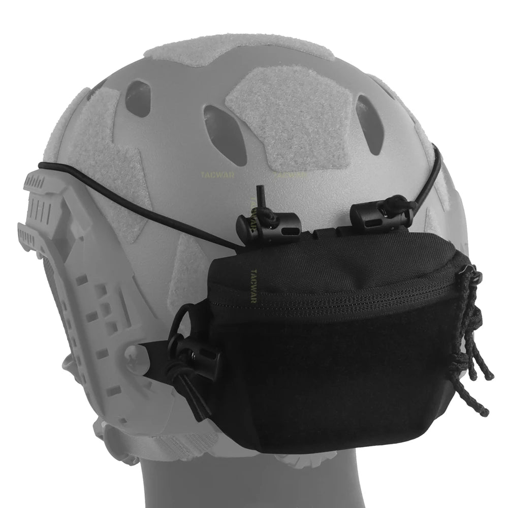 Universal Tactical Helmet Counterweight Pouch – Rear Battery Bag for Airsoft & Outdoor