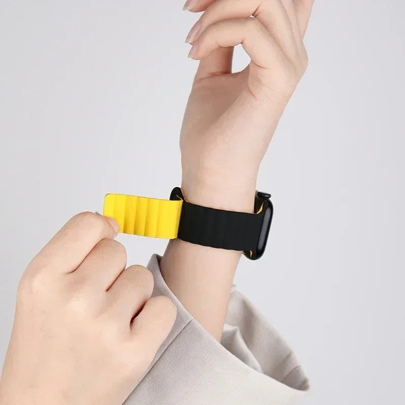 Magnetic Silicone Apple Watch Band – Sport Strap for iWatch All Series