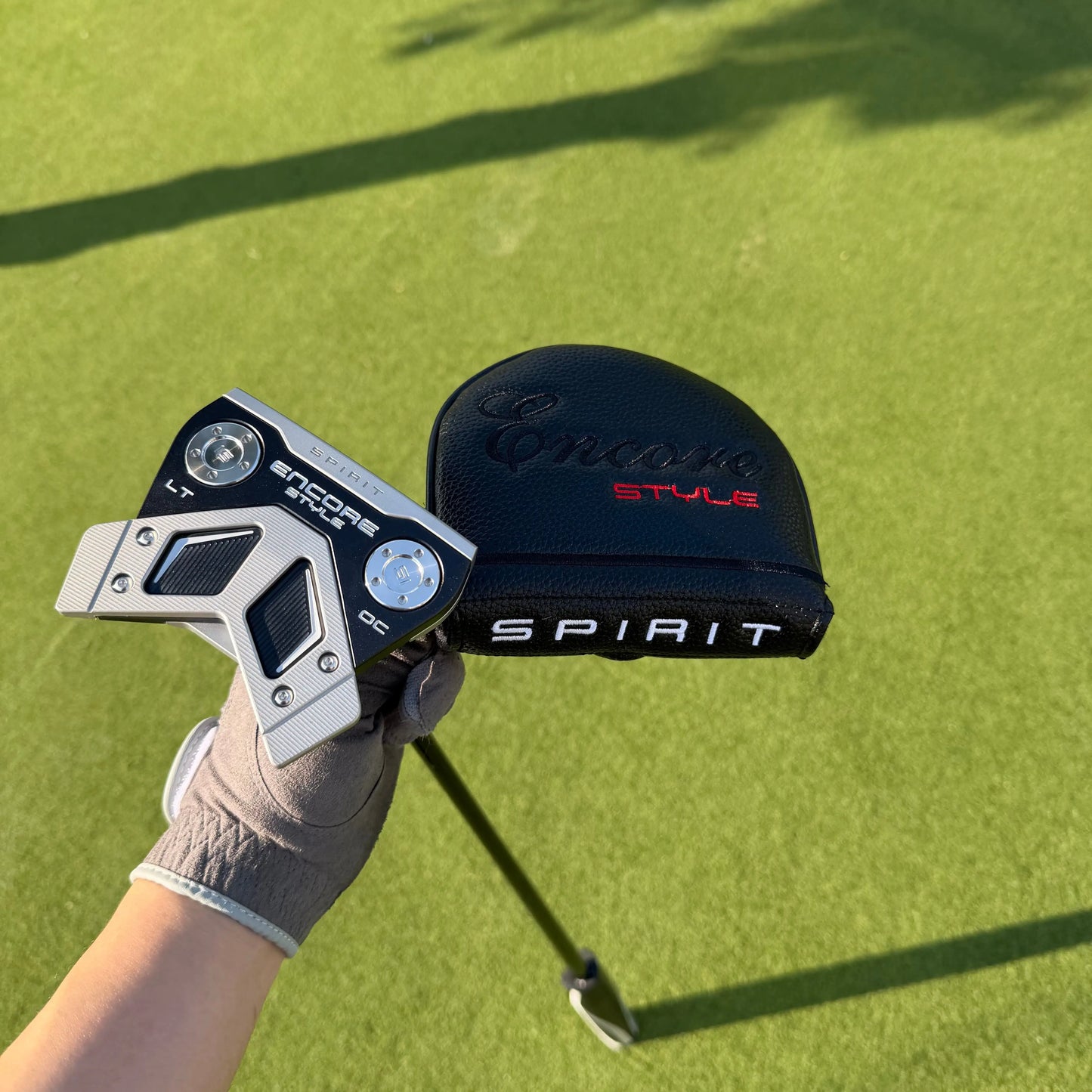1pc ENCORE SPIRIT Low Torque Series Style Putter | 86.36 cm Right Hand with Matte Black Steel Shaft & PU Black White Grip | Hig