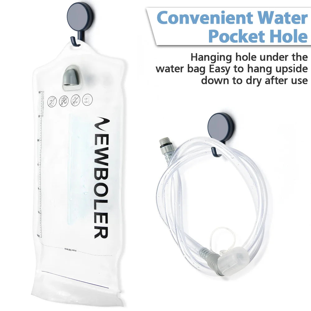 NEWBOLER  2L Water Bladder Hydration Pack Reservoir BPA Free PEVA Water Storage Bag for Camping Cycling Running Hiking