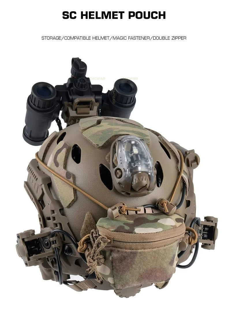 Universal Tactical Helmet Counterweight Pouch – Rear Battery Bag for Airsoft & Outdoor