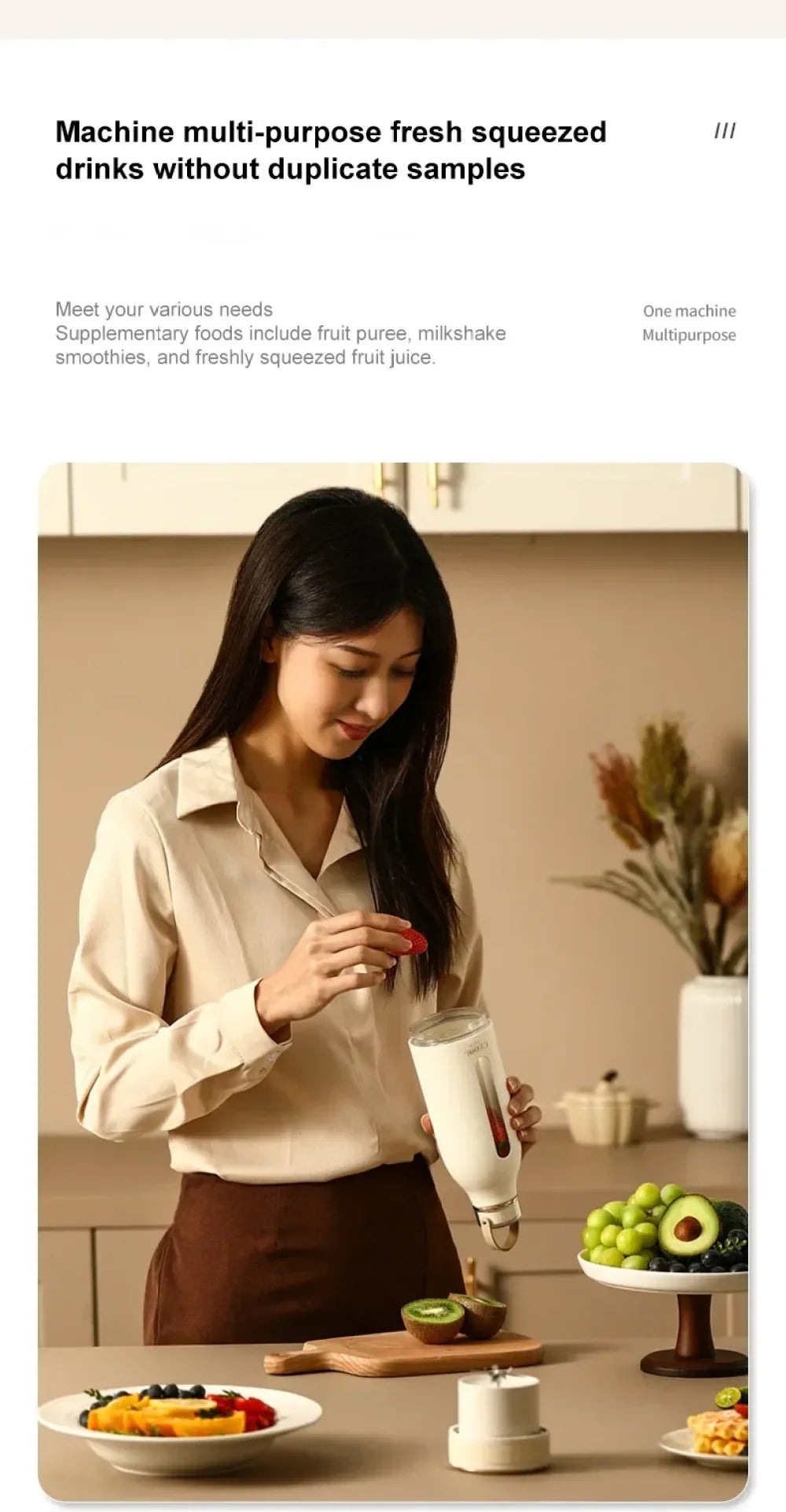 400ML Portable USB Rechargeable Blender – Fresh Fruit Smoothie Maker Cup