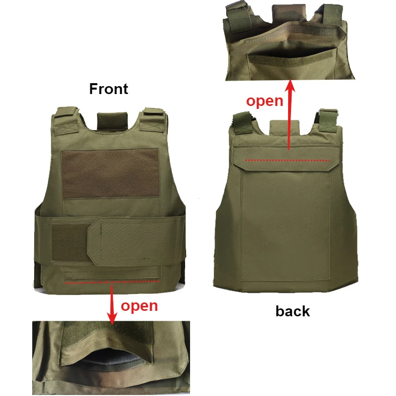 800D CP Camo Tactical Vest – Multifunctional Armor Plate Carrier for Airsoft & Hunting