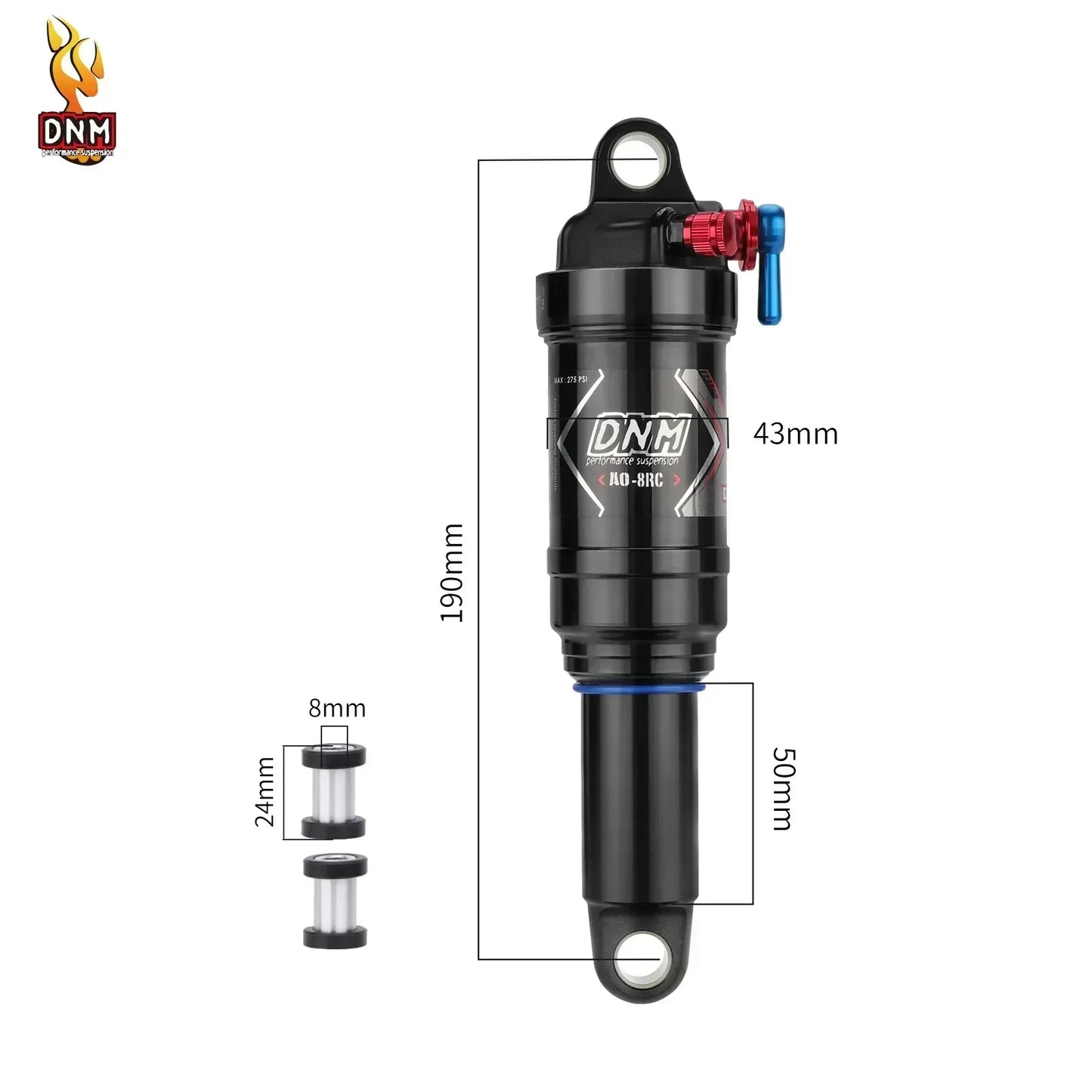 Bicycle Air Shock Absorber 165/190/200/210mm/230mm Soft Tail Mountain Bike Air Pressure Back Chamber MTB Rear Shock Absorbers