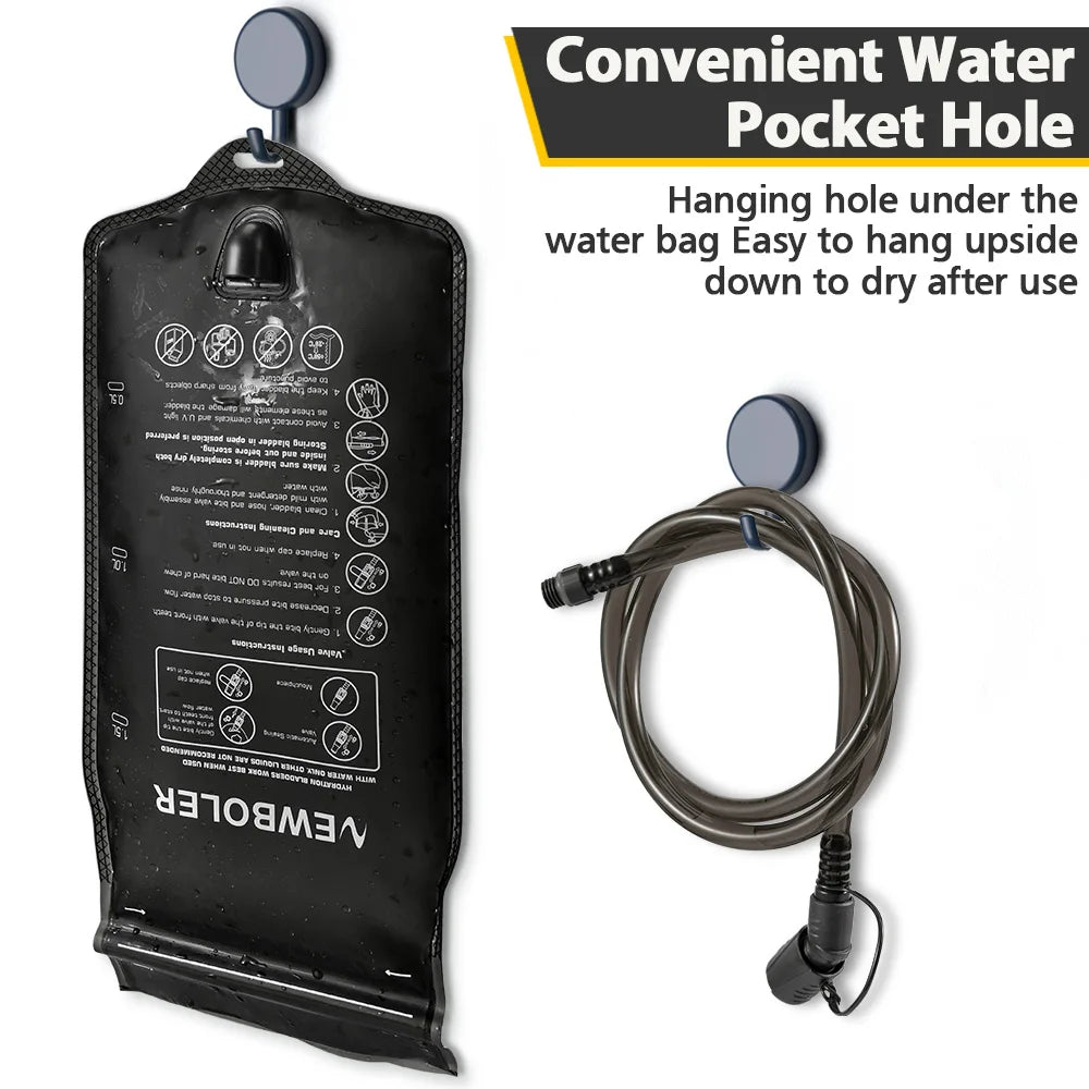 NEWBOLER 1.5L/2L/3L Large Capacity Water Bottle Water Bladder Water Reservoir Hydration Pack Storage Bag BPA Free Water Bag