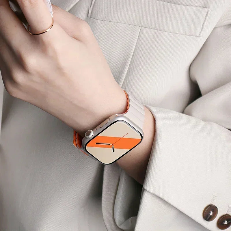 Magnetic Silicone Apple Watch Band – Sport Strap for iWatch All Series