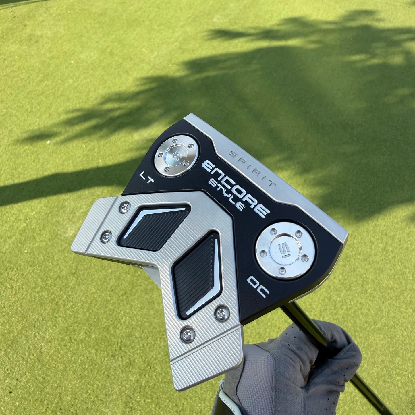 1pc ENCORE SPIRIT Low Torque Series Style Putter | 86.36 cm Right Hand with Matte Black Steel Shaft & PU Black White Grip | Hig