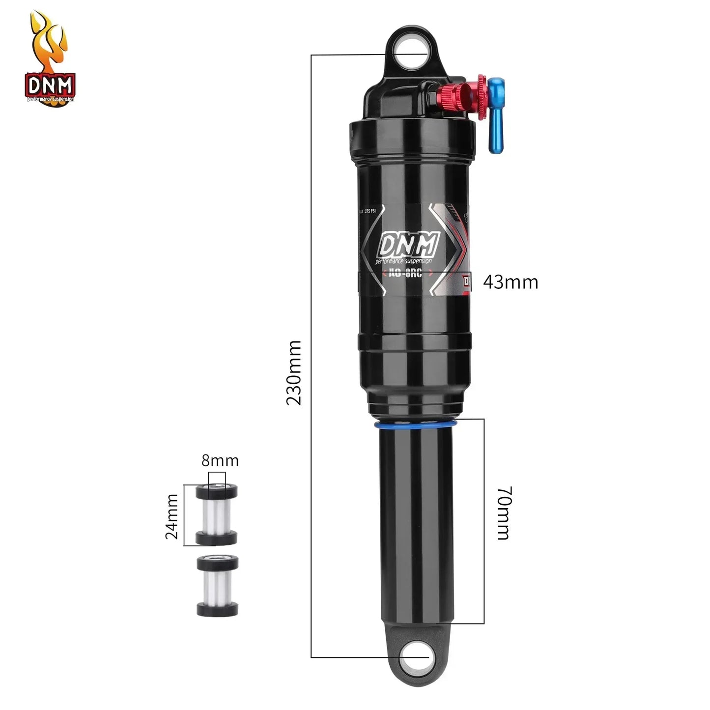 Bicycle Air Shock Absorber 165/190/200/210mm/230mm Soft Tail Mountain Bike Air Pressure Back Chamber MTB Rear Shock Absorbers