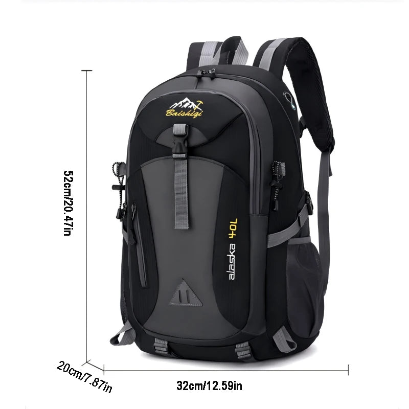40L Hiking & Travel Backpack – Waterproof Outdoor Daypack for Men & Women