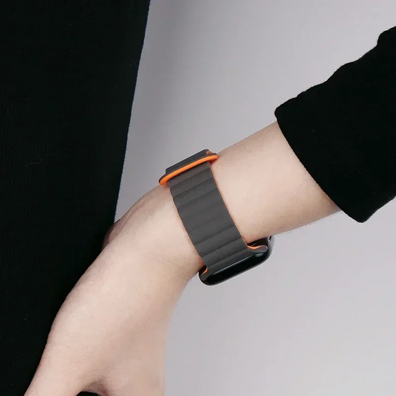 Magnetic Silicone Apple Watch Band – Sport Strap for iWatch All Series