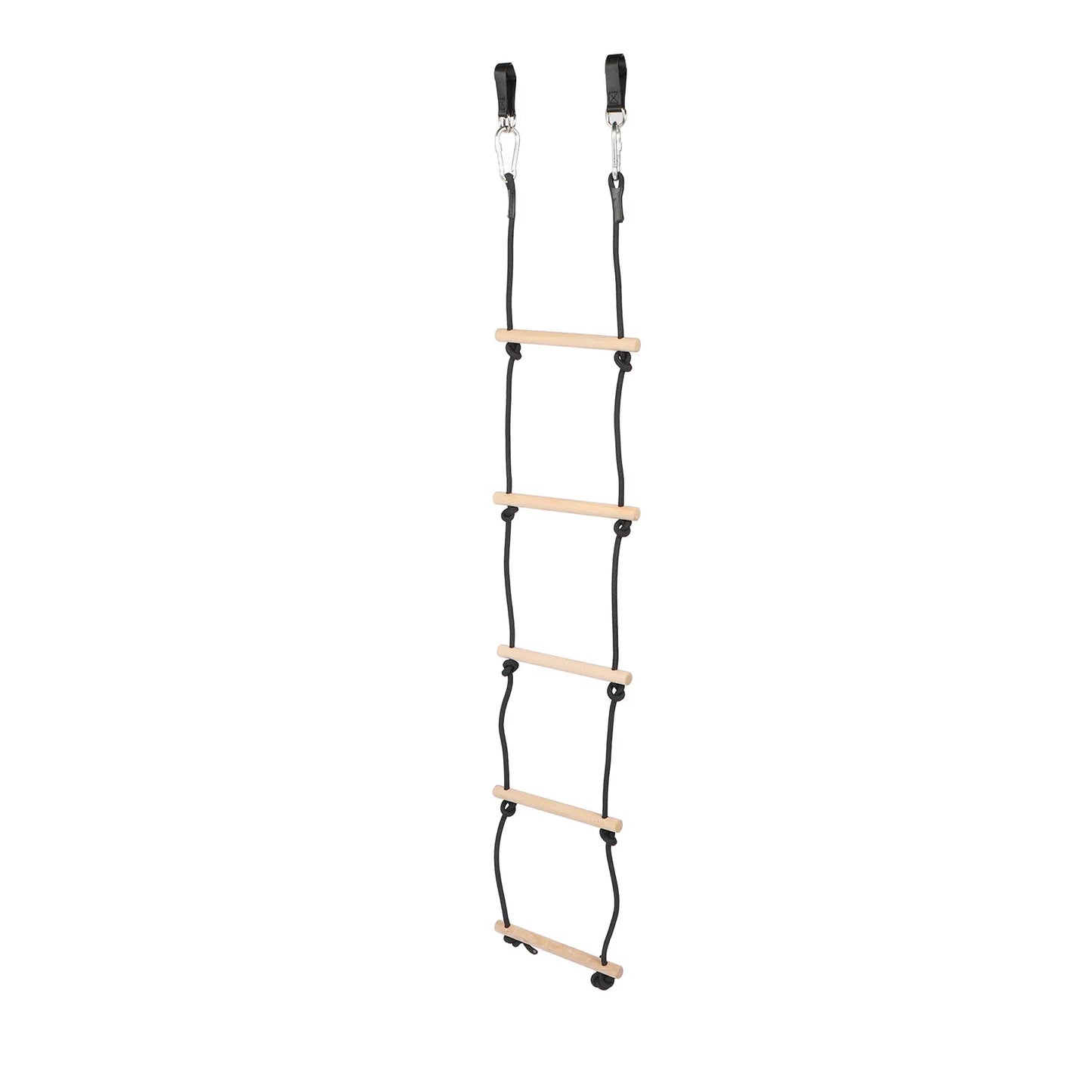 Kids Hanging Ladder Multifunctional Easy To Use Kids Swing Rope Ladder 5 Steps 100kg Prevent Slip Wooden for Playground