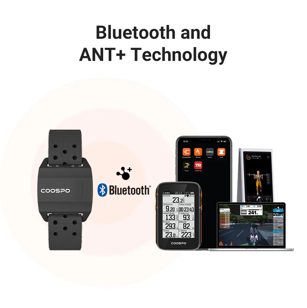 COOSPO Heart Rate Monitor Optical Fitness Outdoor Beat Sensor Bluetooth 4.0 ANT For Garmin Wahoo Bike Computer