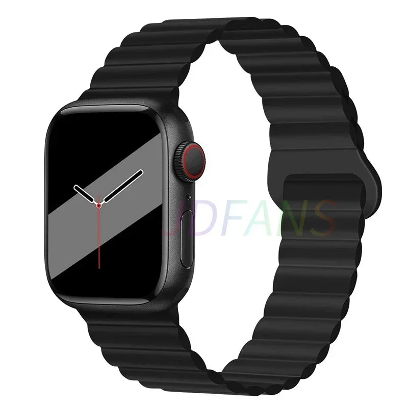 Magnetic Silicone Apple Watch Band – Sport Strap for iWatch All Series
