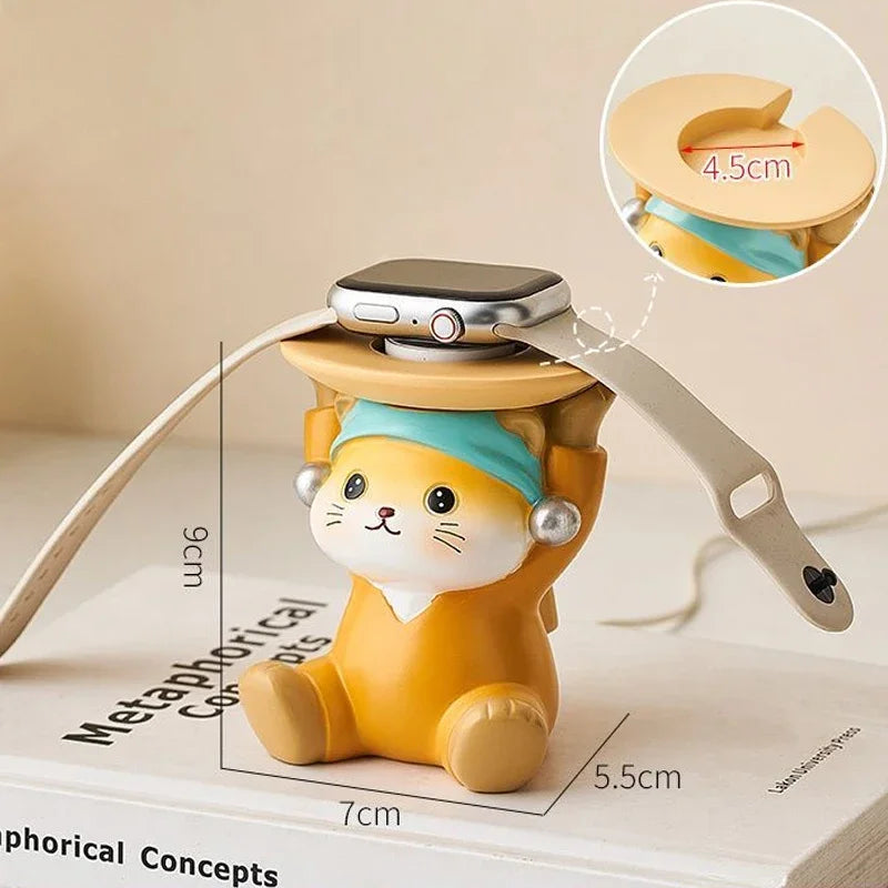 Cute Cartoon Piggy Apple Watch Stand – Desktop Nightstand Watch Holder