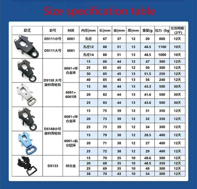 Pet clasp Dog clasp Training Dog clasp Frog clasp Tension clasp Quick Release clasp Outdoor Gear Supplies DIY Accessories