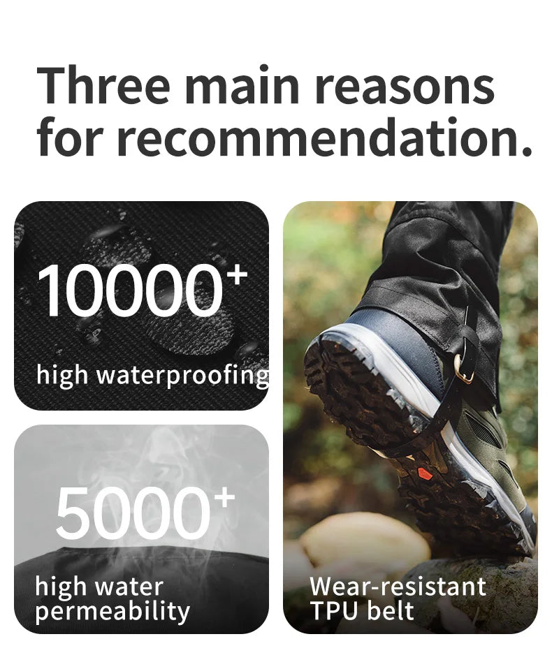 Naturehike 2024 New Outdoor Hiking Gaiters Leg Protective Leggings Snow-proof Water-repellent Mountaineering Walking Shoe Cover