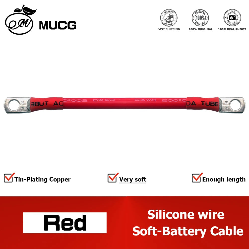 Flexible Silicone Car Battery Cable – Heavy Duty Ring Terminal Wire (2AWG 4AWG 6AWG)
