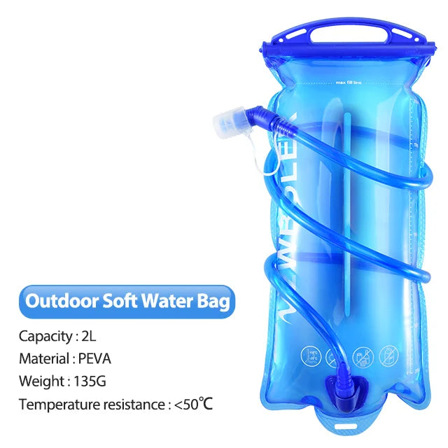 NEWBOLER  2L Water Bladder Hydration Pack Reservoir BPA Free PEVA Water Storage Bag for Camping Cycling Running Hiking