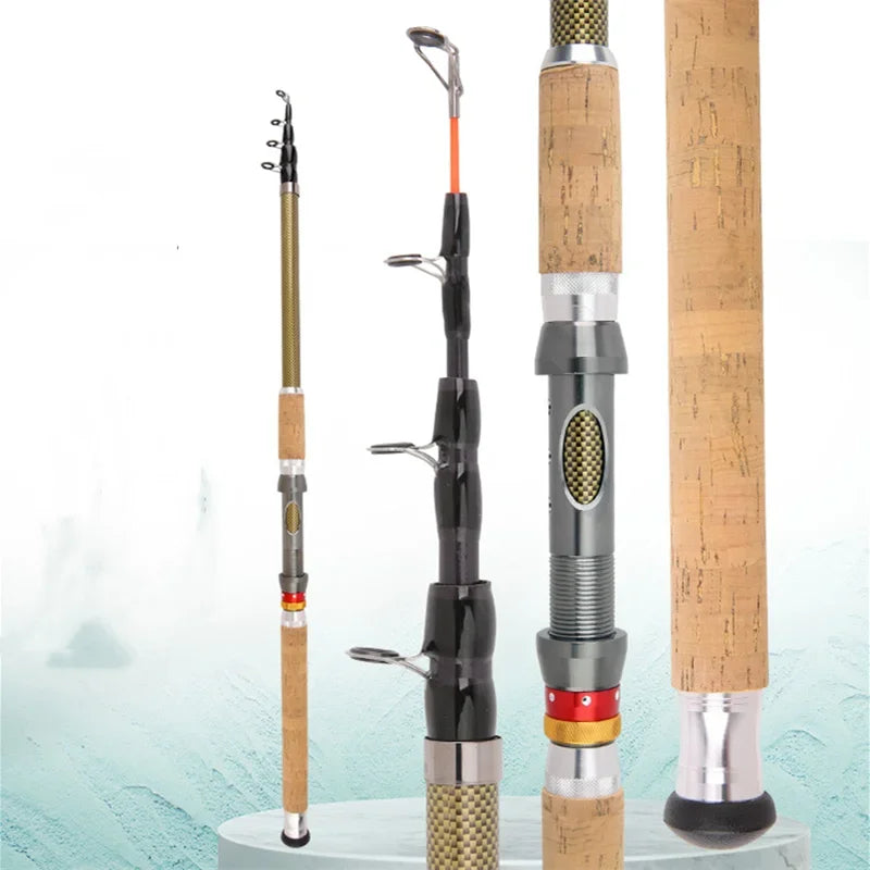 For Carp Fishing Rod Feeder Hard FRP Carbon Fiber Portable Durable Ultra Light Telescopic Travel Pole 1.8/2.1/3.0/3.6M
