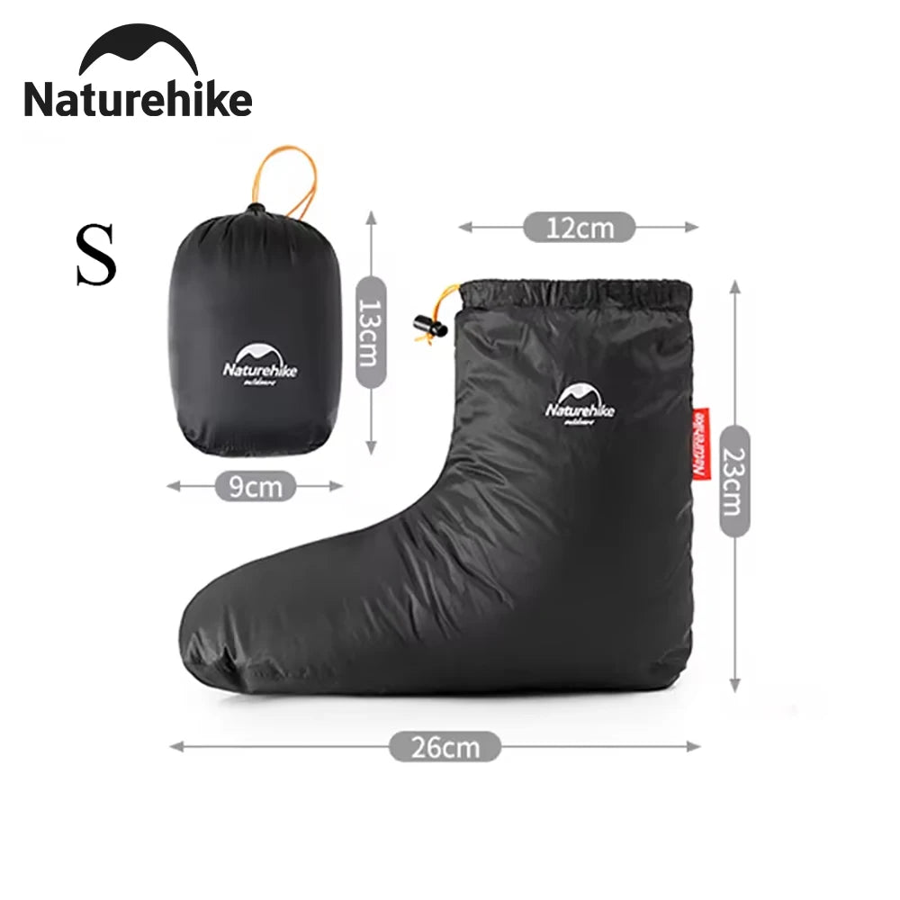 Naturehike Duck Down Foot Cover Ultralight Windproof Winter Warm Shoes Outdoor Waterproof Traveling Hiking Camping Shoes Cover