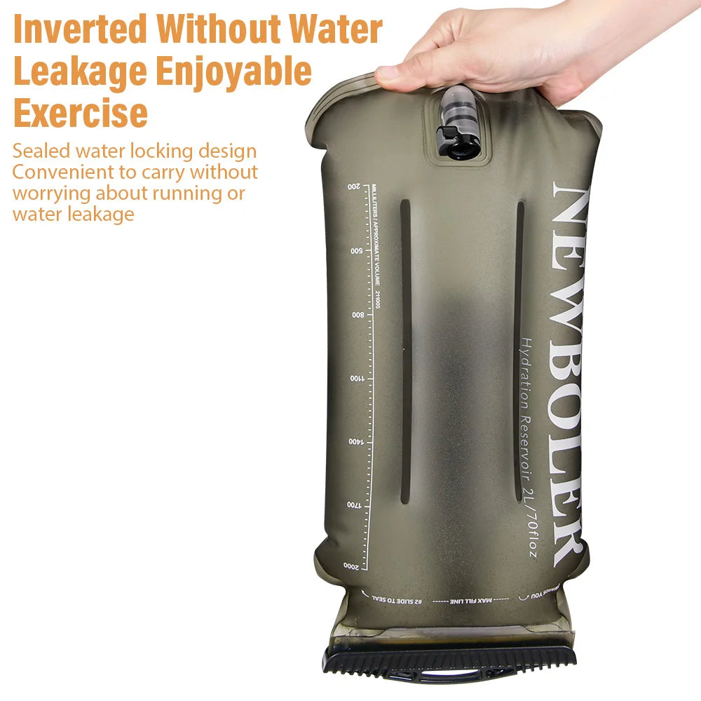 NEWBOLER  2L-3L TPU Water Bag Sports Backpack Bicycle Riding Water Bag Food Grade Outdoor Drinking Water Bag Camping Water Bag