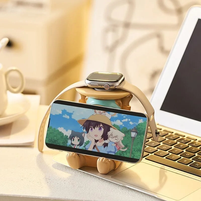 Cute Cartoon Piggy Apple Watch Stand – Desktop Nightstand Watch Holder
