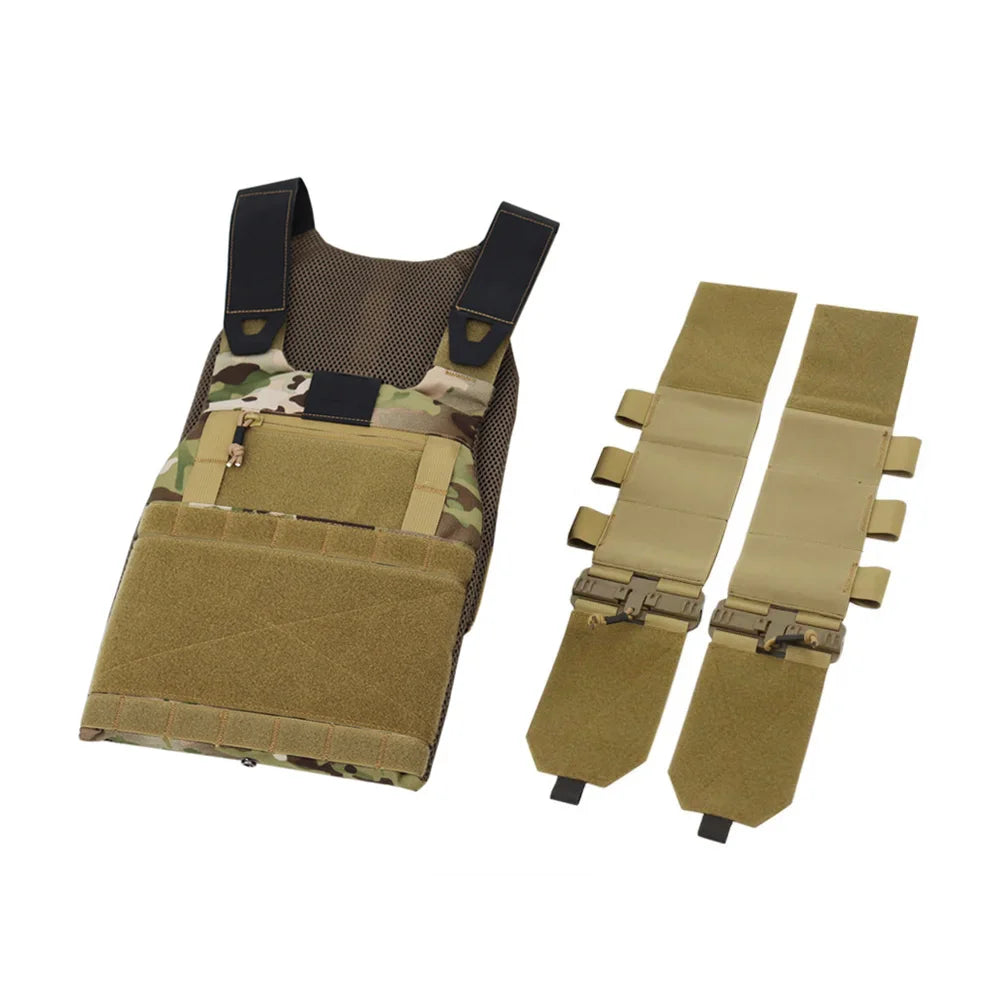 VULPO FCSK 2.0 Lightweight Tactical Vest – Quick Release Airsoft Combat Vest with Cummerbund