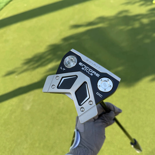 1pc ENCORE SPIRIT Low Torque Series Style Putter | 86.36 cm Right Hand with Matte Black Steel Shaft & PU Black White Grip | Hig