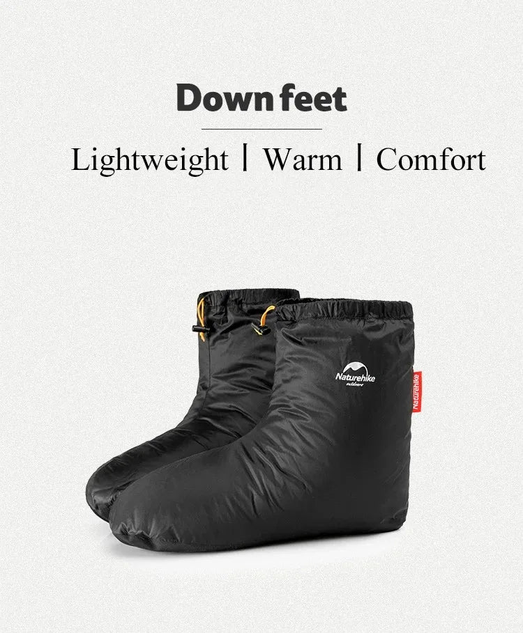 Naturehike Duck Down Foot Cover Ultralight Windproof Winter Warm Shoes Outdoor Waterproof Traveling Hiking Camping Shoes Cover