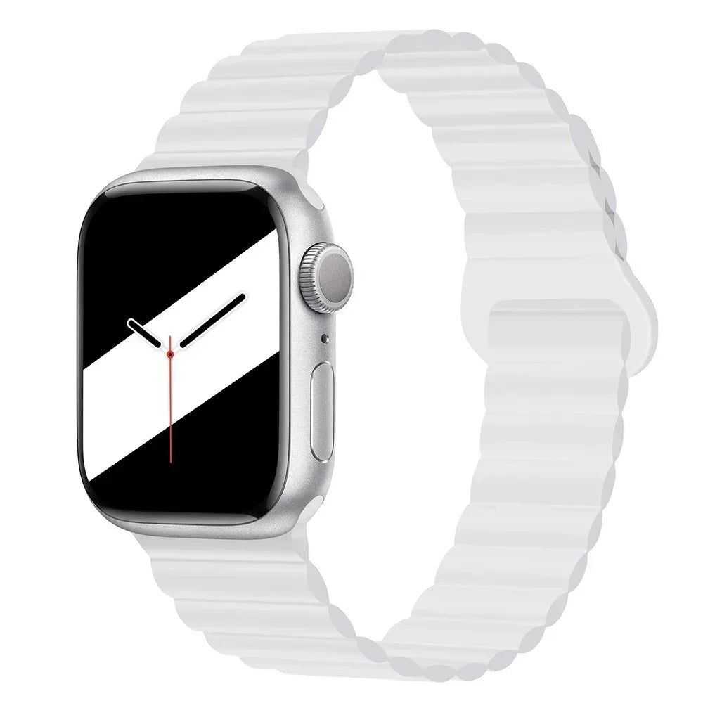 Magnetic Silicone Apple Watch Band – Sport Strap for iWatch All Series