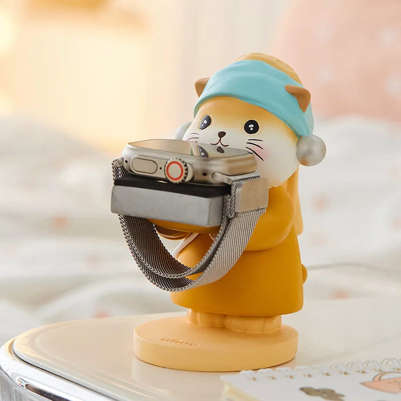 Cute Cartoon Piggy Apple Watch Stand – Desktop Nightstand Watch Holder
