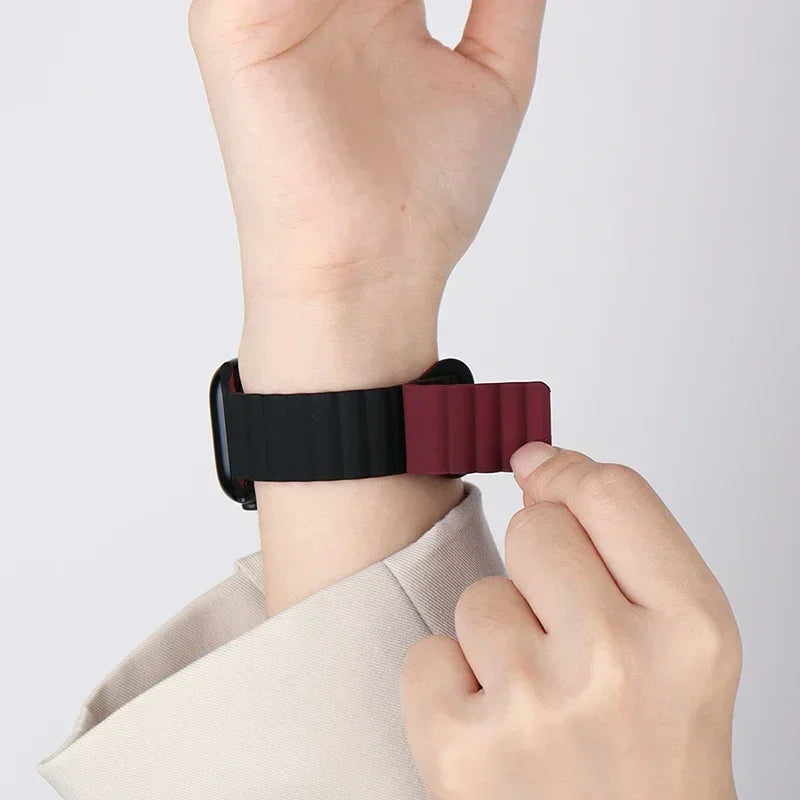Magnetic Silicone Apple Watch Band – Sport Strap for iWatch All Series